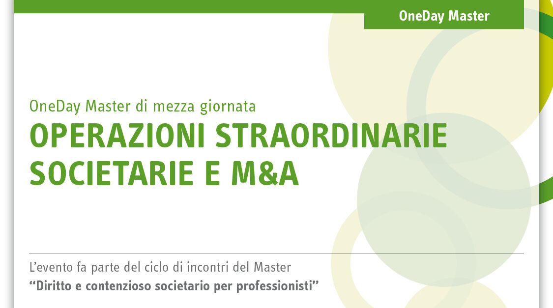 Immagine Operazioni straordinarie societarie e M&A | Euroconference